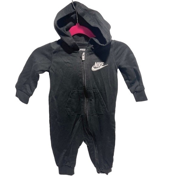 Nike Baby Hooded Unisex Coveralls, 6 Months - Picture 1 of 7